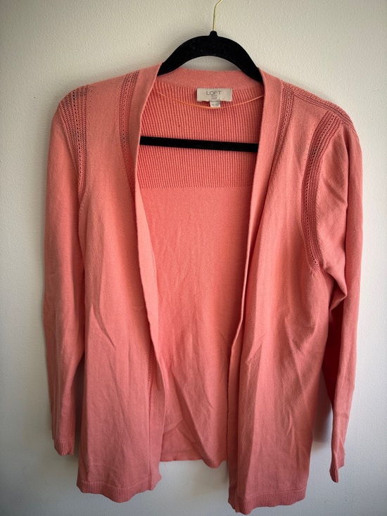 LOFT Sweaters - LOFT Coral Pink Open-Front Women's Cardigan
